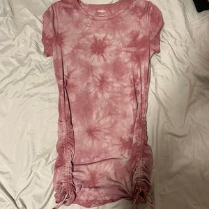 A pink and gray tie-dye wild Fable dress, size L